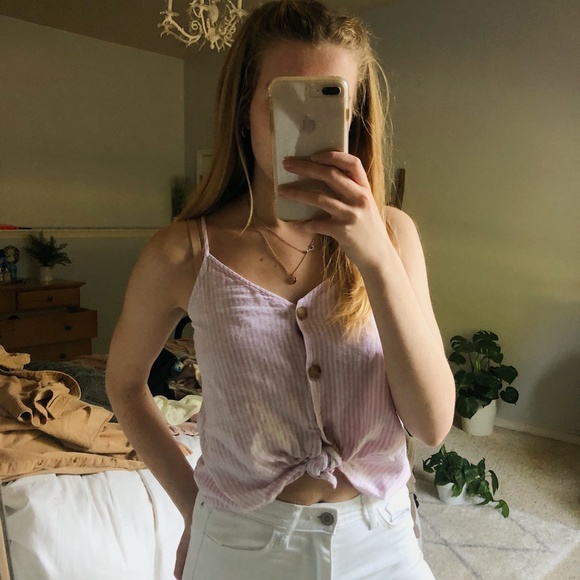 Nordstrom BP. Button-Up Striped Tank Top - Picture 2 of 5